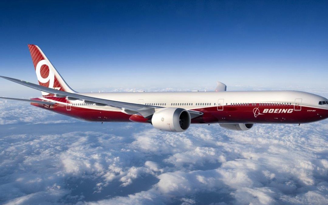 State of the art Boeing 777X en route for test flight in 2019